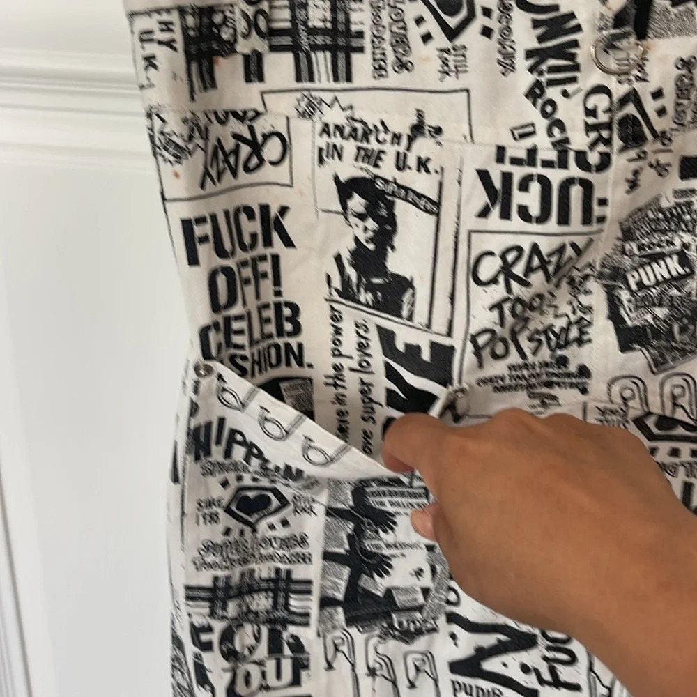 Vintage Super Lovers drop crotch 30 newspaper gothic pop punk rock streetwear - Picture 8 of 17